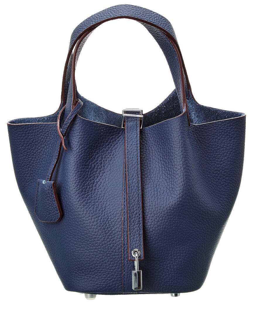 Tiffany & Fred Paris Full-grain Leather Top Handle Satchel