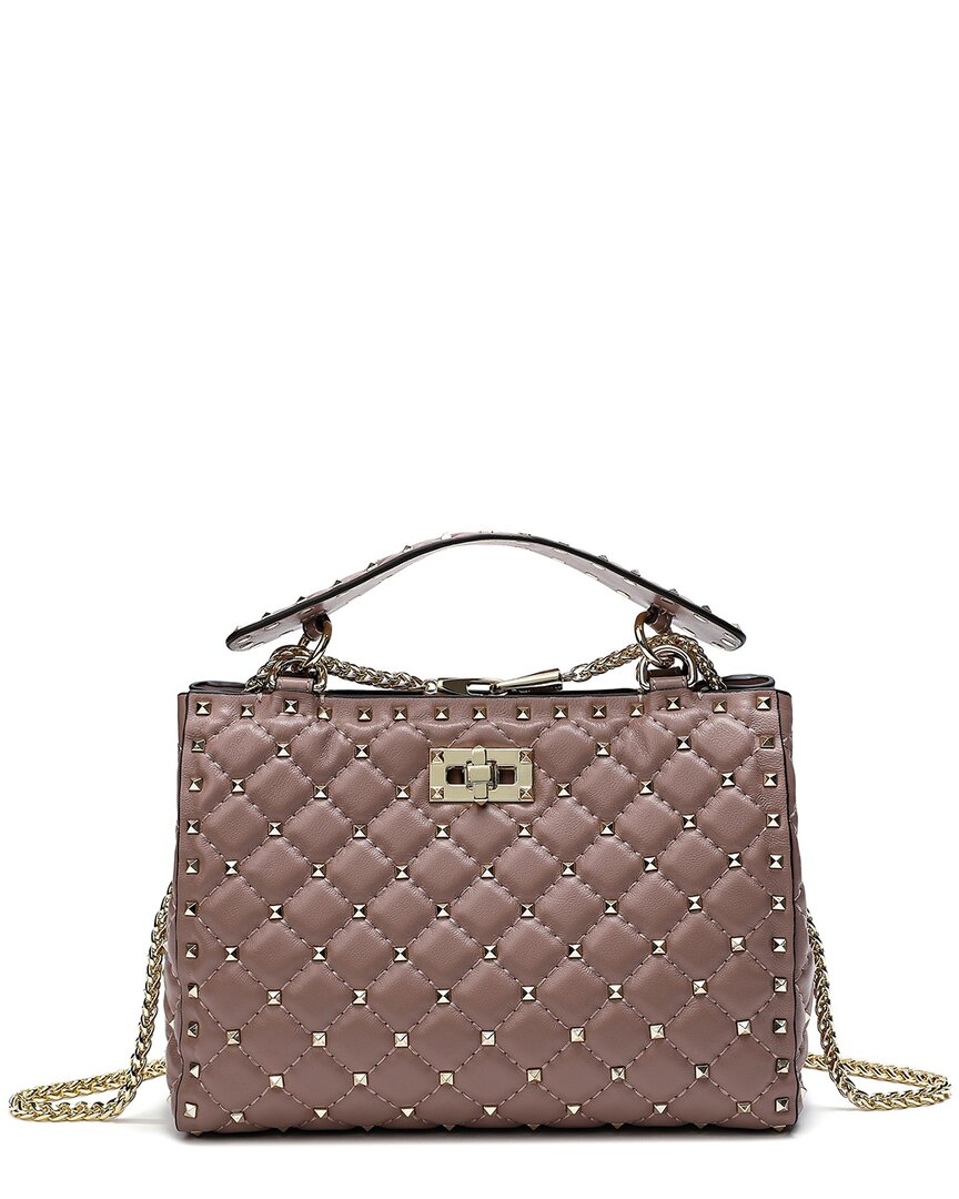 Tiffany & Fred Paris Quilted & Studded Leather Tote
