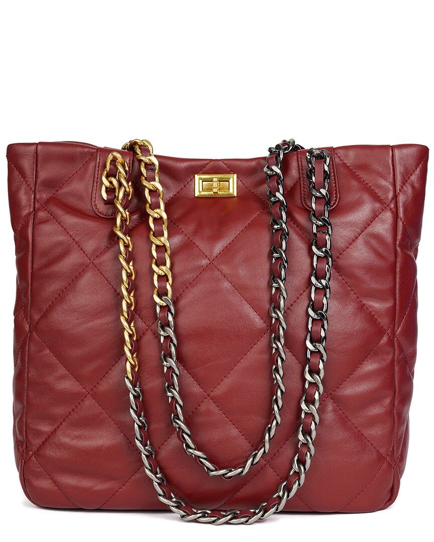 Tiffany & Fred Paris Quilted Leather Tote