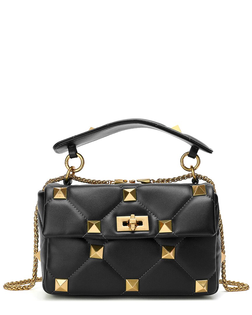Tiffany & Fred Paris Quilted & Studded Leather Messenger Bag