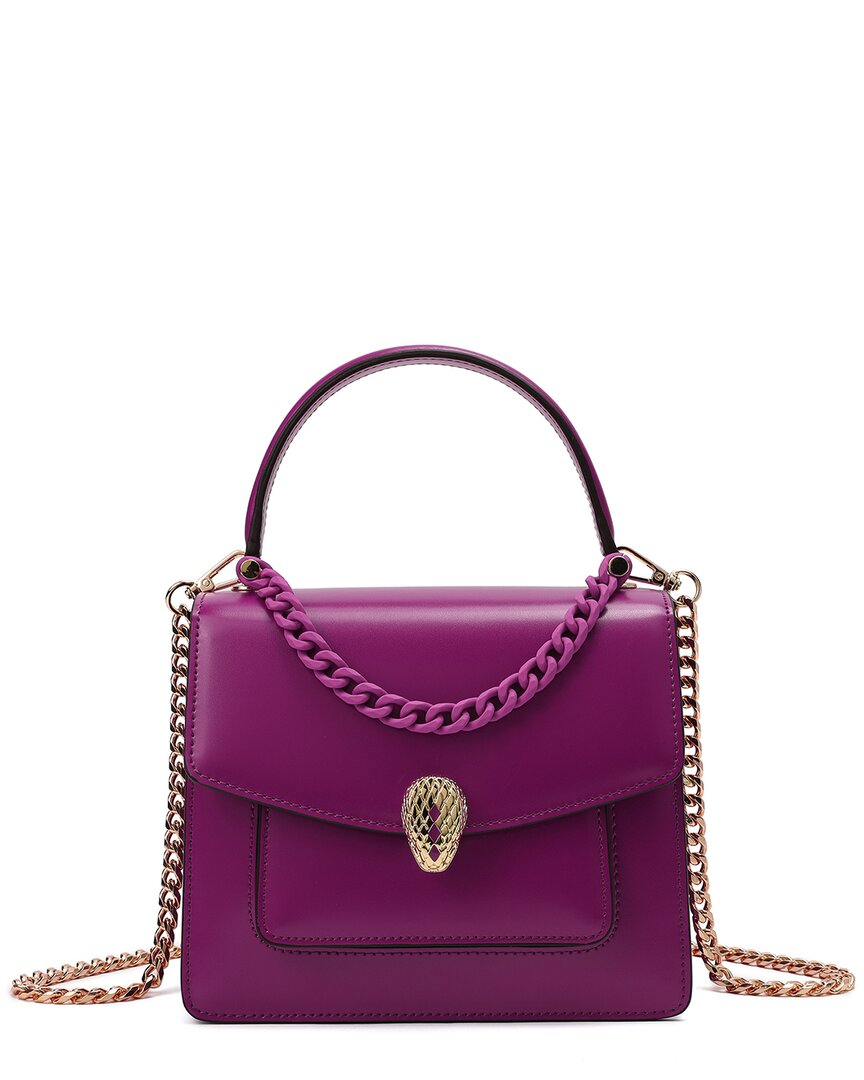 Tiffany & Fred Paris Smooth Leather Top Handle Crossbody