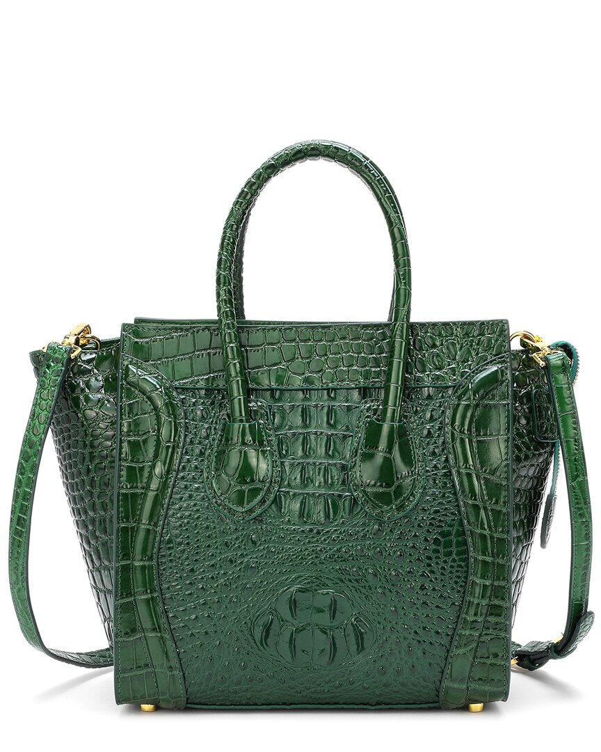 Tiffany & Fred Paris Alligator-embossed Leather Top Handle Tote