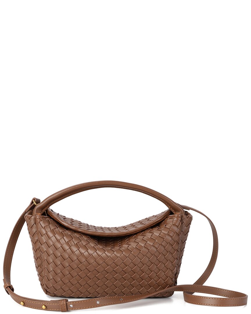 Tiffany & Fred Paris Hand-woven Leather Crossbody