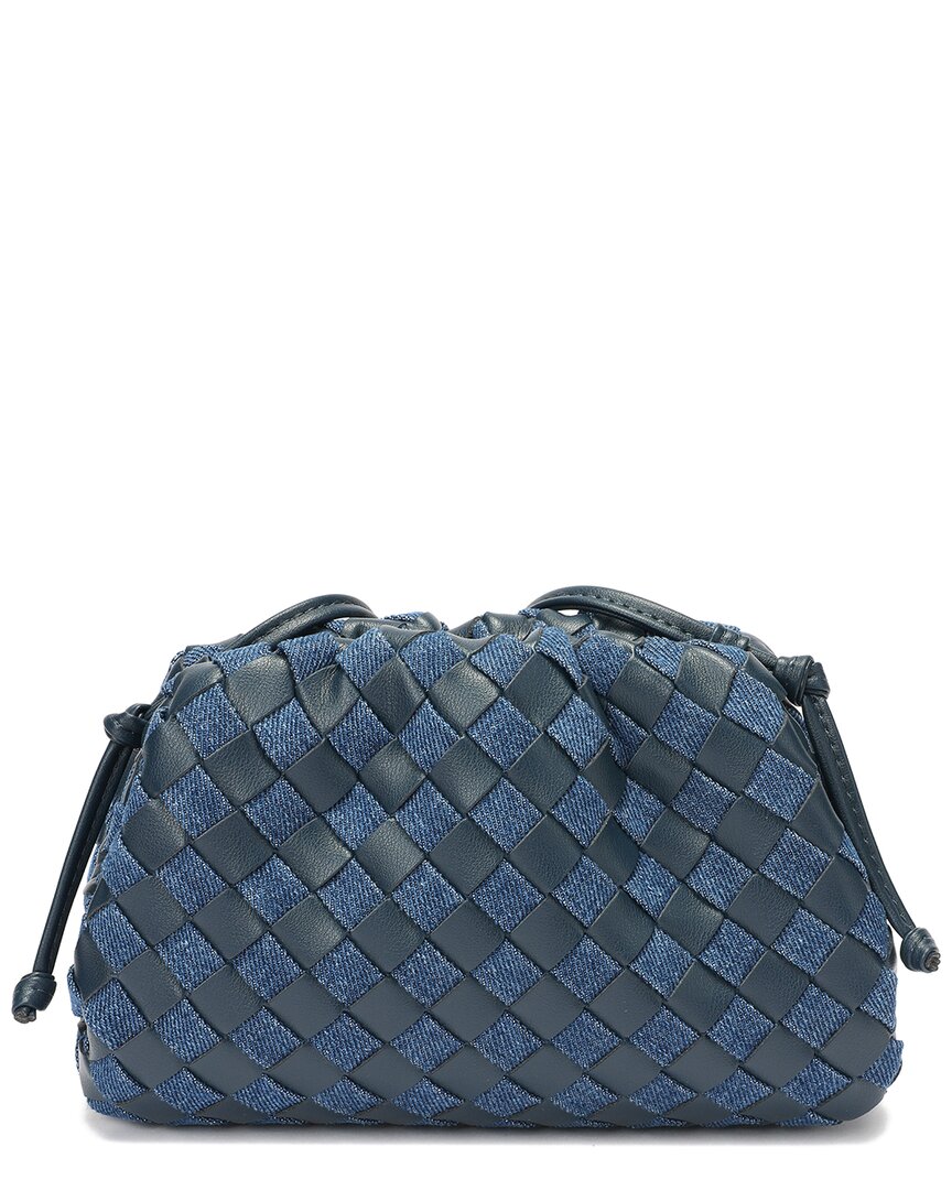 Tiffany & Fred Paris Hand-woven Leather Crossbody Pouch