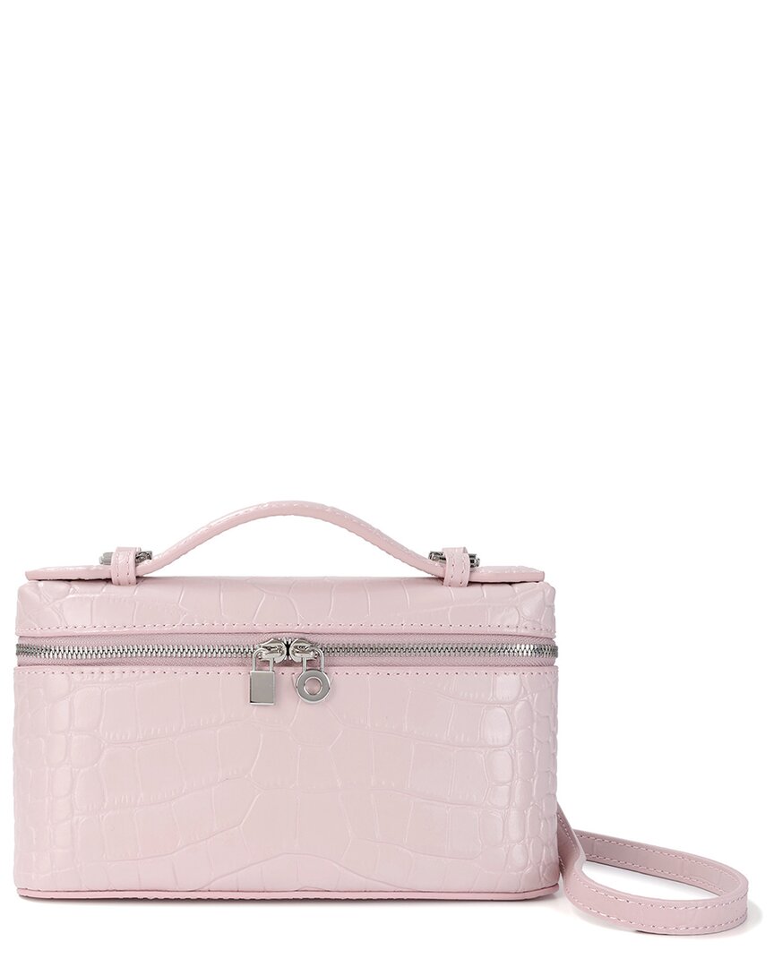 Tiffany & Fred Paris Timeless Croc-embossed Leather Crossbody
