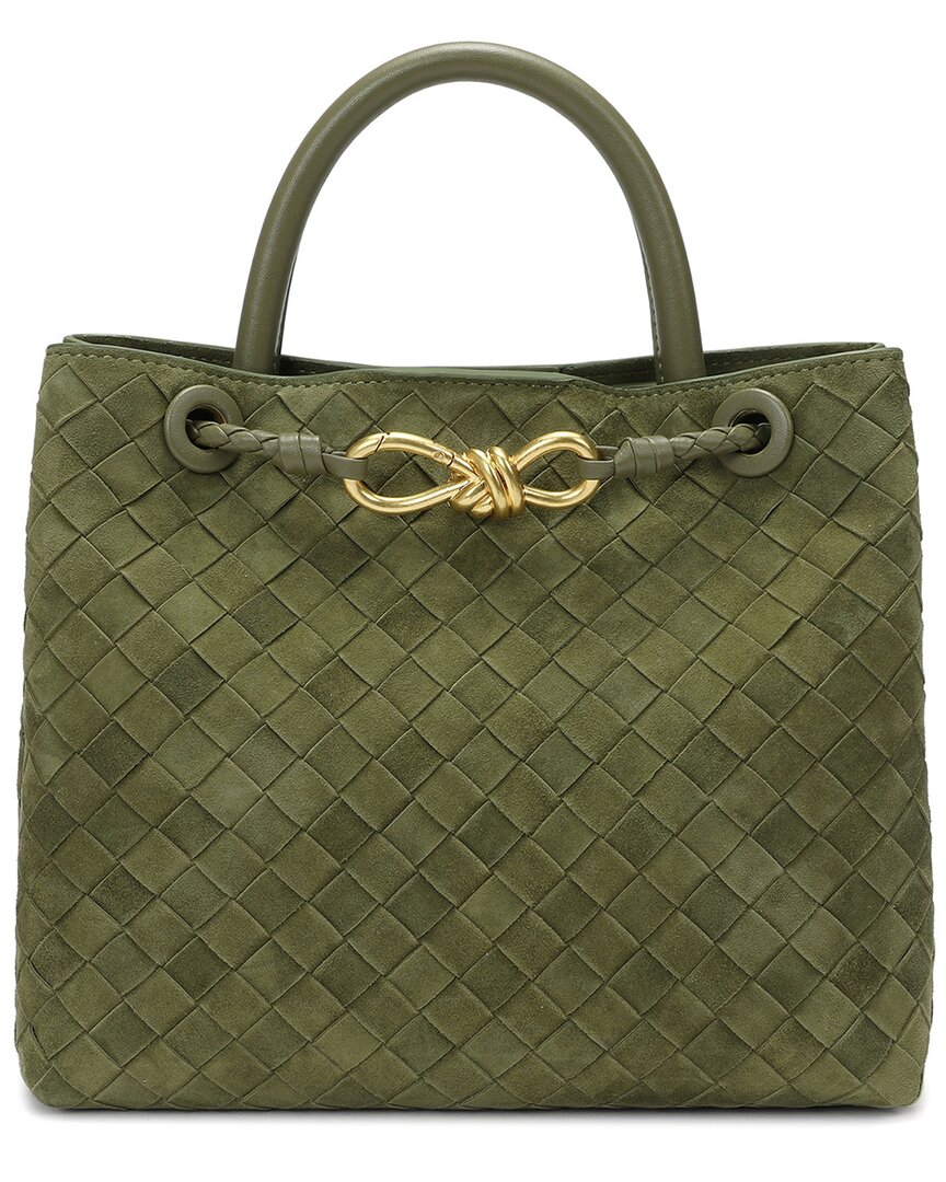 Tiffany & Fred Paris Hand-woven Suede Bag