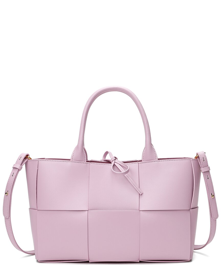 Tiffany & Fred Paris Woven Smooth Leather Tote
