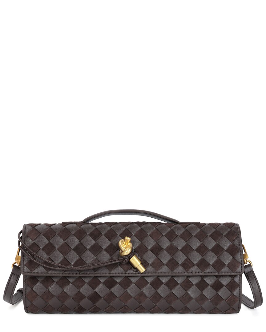 Tiffany & Fred Paris Hand-woven Leather Clutch