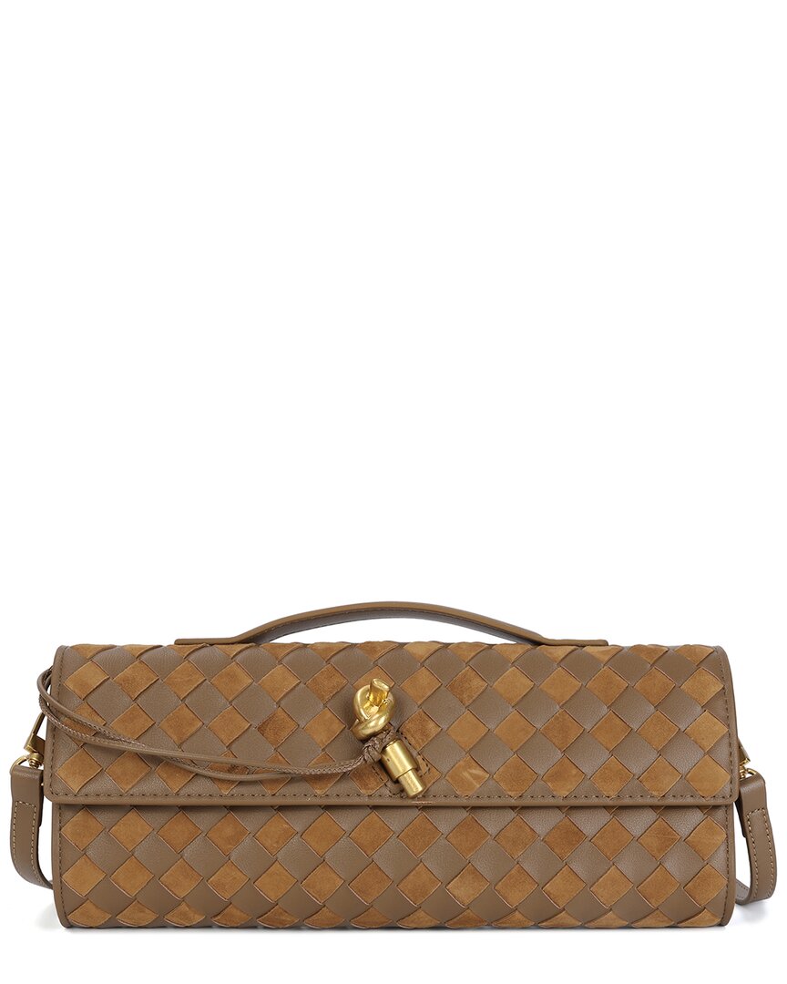 Tiffany & Fred Paris Hand-woven Leather Clutch