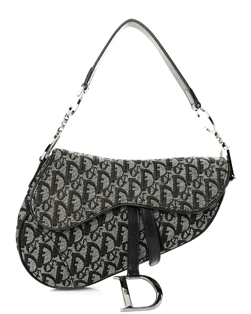 Dior Black Trotter Canvas Saddle Bag (authentic Pre-loved)