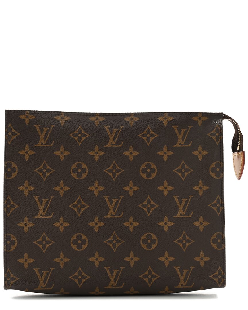 Pre-owned Louis Vuitton Brown Monogram Coated Canvas Toiletry Pouch 19 (authentic Pre-loved)