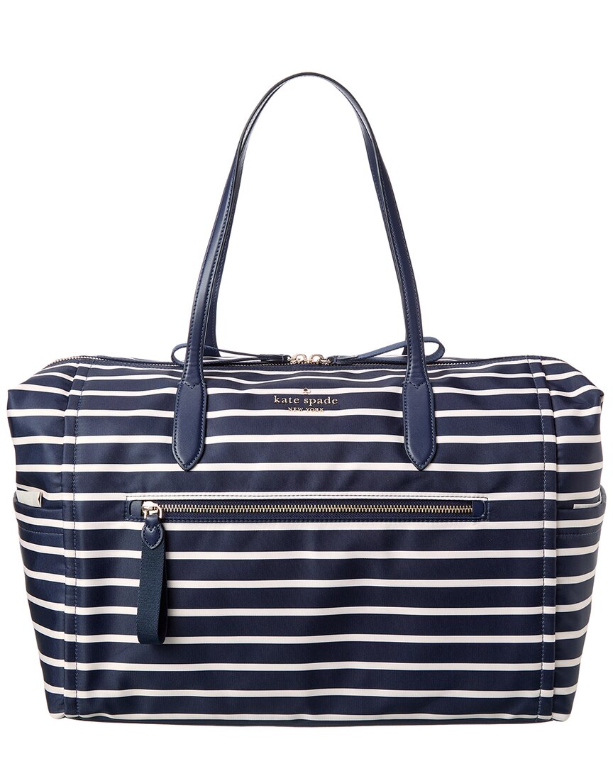 Kate Spade New York Chelsea The Little Better Marina Stripe Printed Weekender In Blue