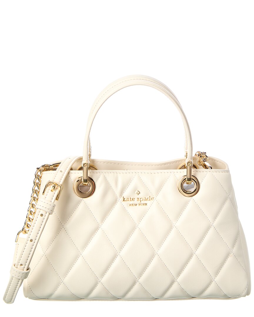 Kate Spade New York Carey Smooth Quilted Leather Chain Strap Small Sullivan  Satchel In Yellow