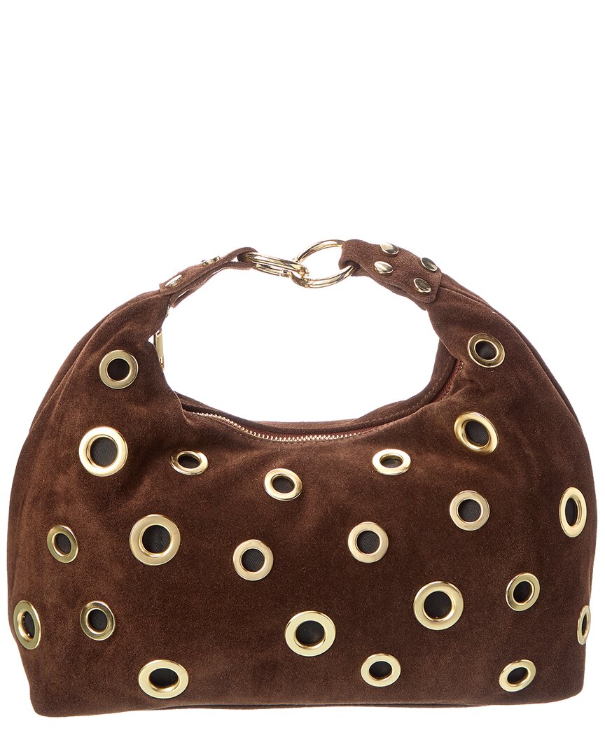 Persaman New York Isabella16 Studded Leather Shoulder Bag In Brown