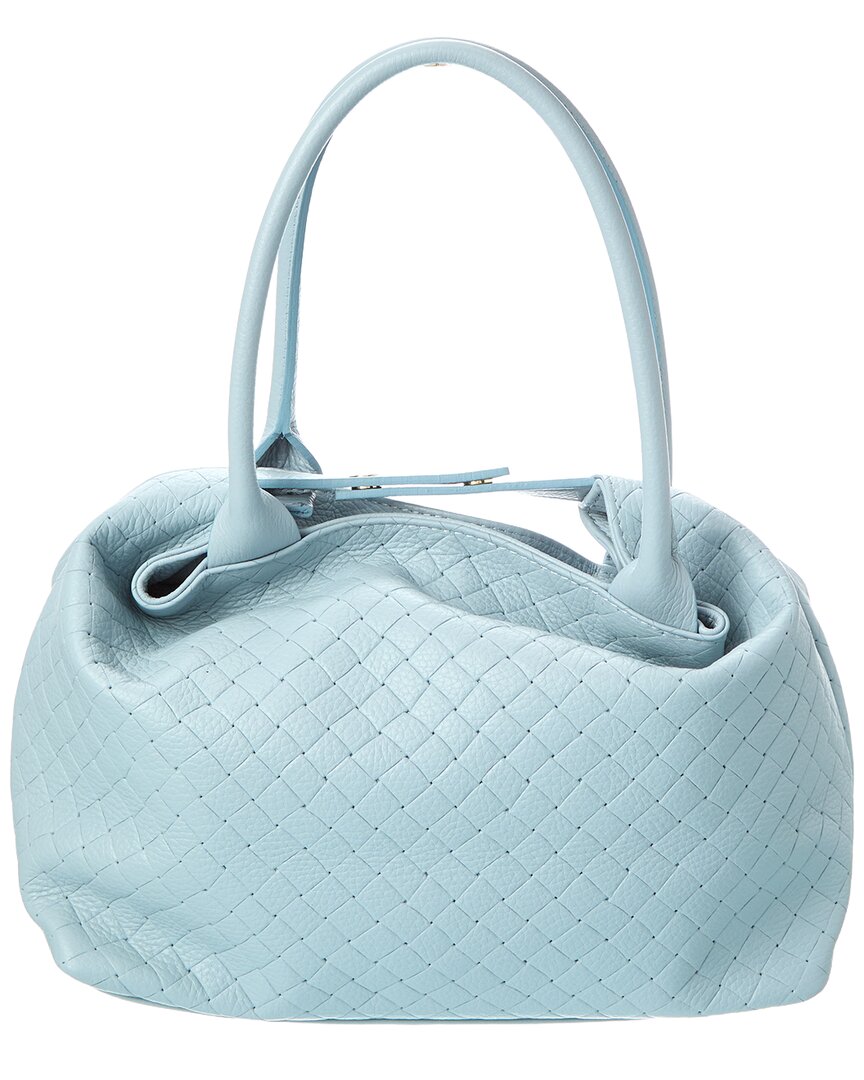 Persaman New York Zoey16 Embossed Leather Tote In Blue