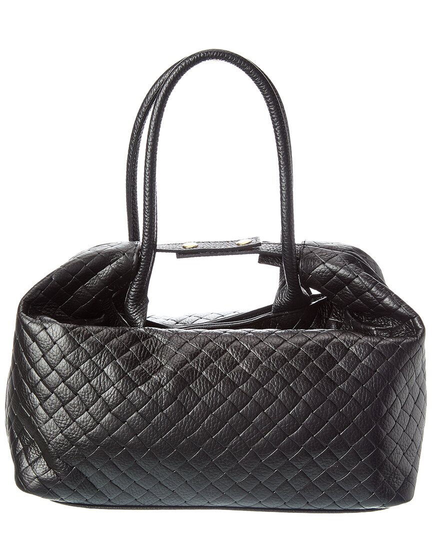 Persaman New York Zoey16 Embossed Leather Tote In Black