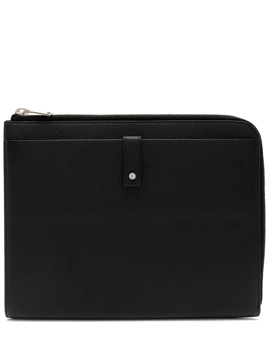 Saint Laurent Black Leather Zip Pouch (authentic Pre-loved)