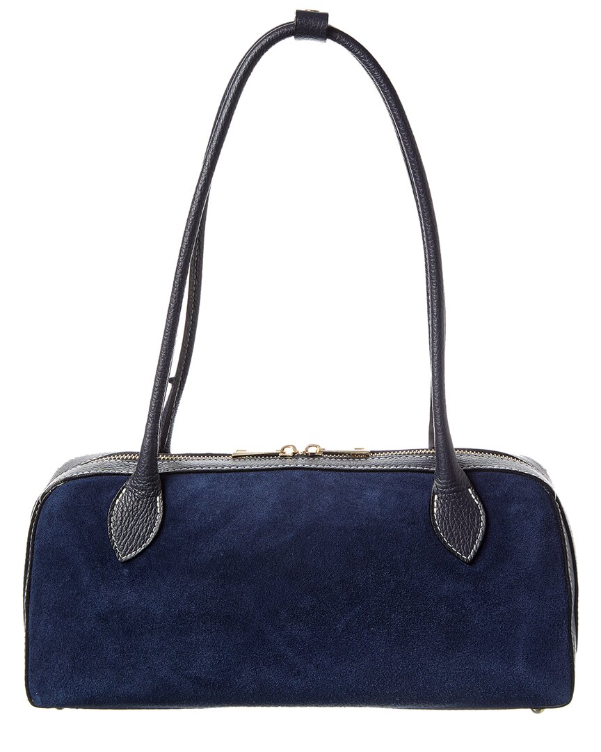 Persaman New York Hazel Suede Shoulder Bag In Blue