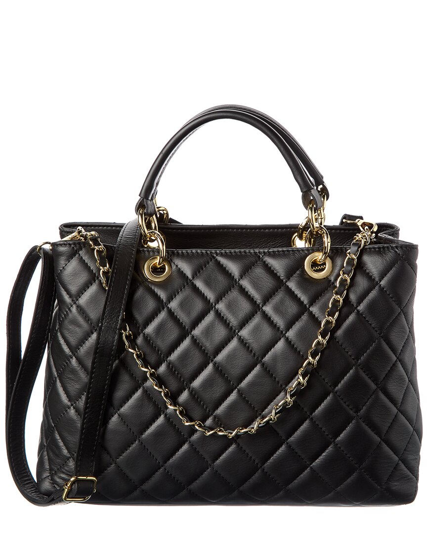 Persaman New York Aurora Quilted Leather Tote In Black