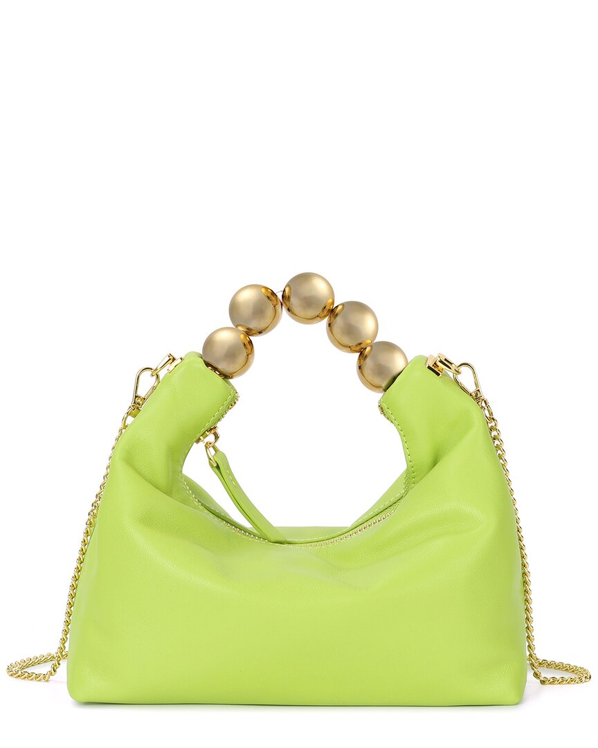 Tiffany & Fred Paris Smooth Leather Top Handle Crossbody In Green