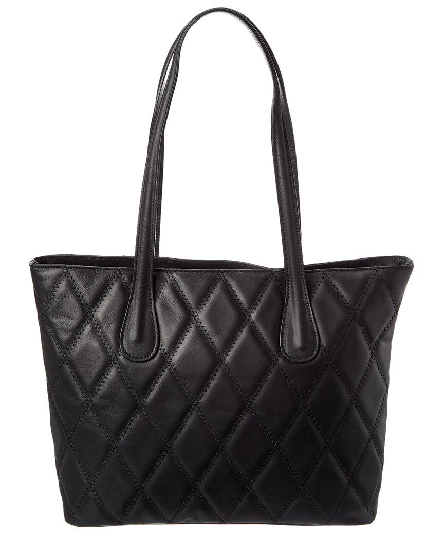Persaman New York Ingrid Quilted Leather Tote In Black