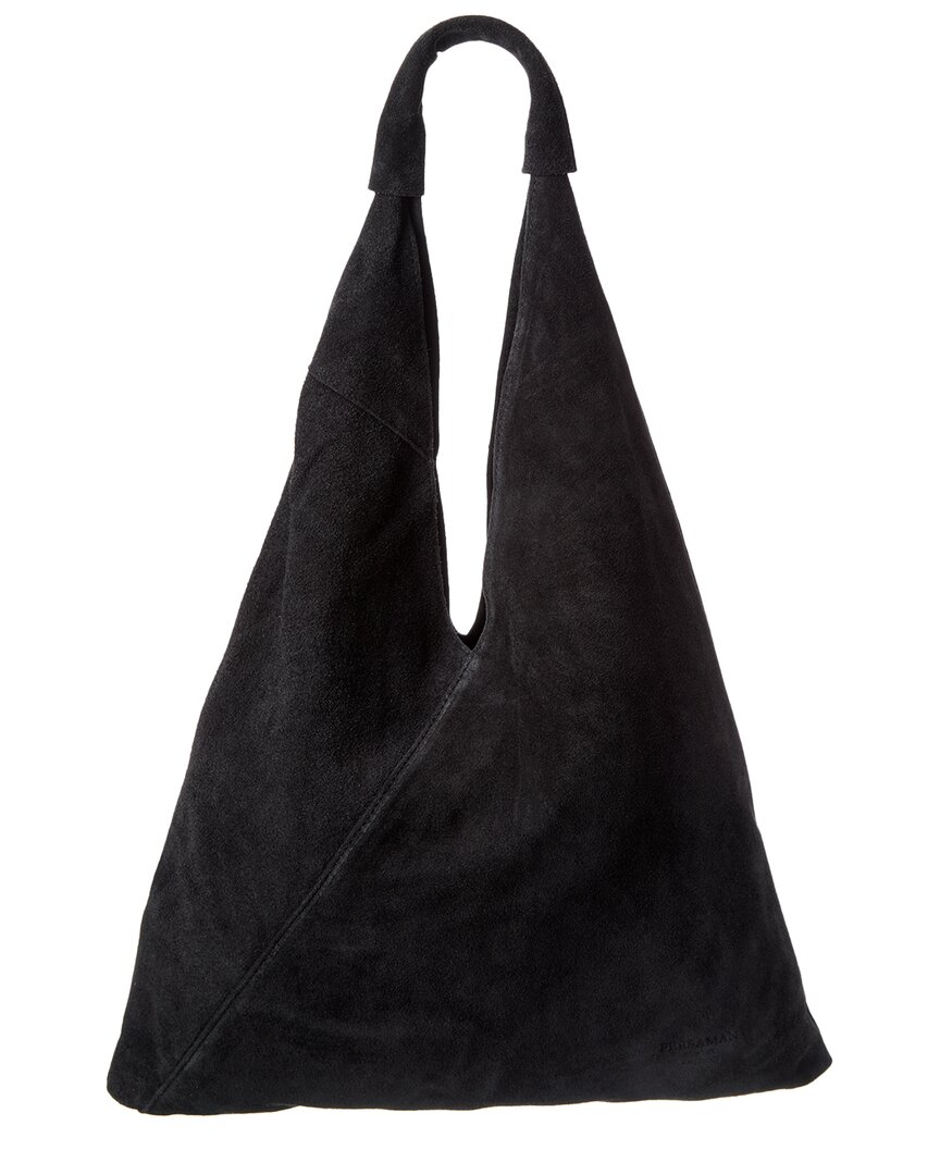 Persaman New York Amelia Suede Hobo Bag In Black
