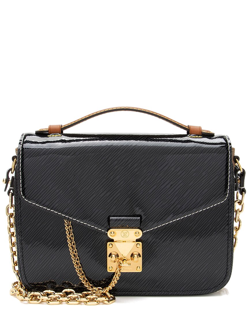 Pre-owned Louis Vuitton Black, Brown Coated Canvas, Leather, Shiny Epi Leather Pochette  Metis (authentic Pre-