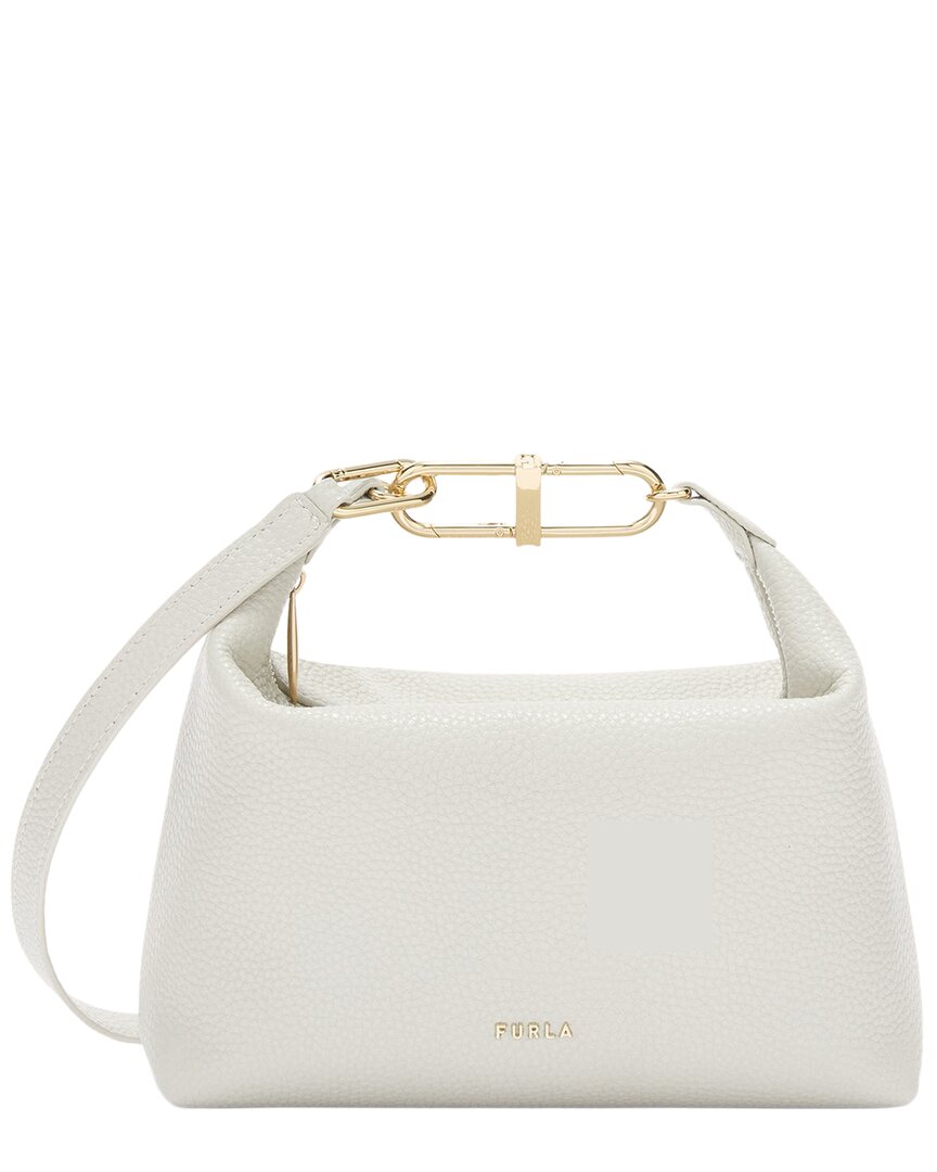 Furla Teia Leather Crossbody In White