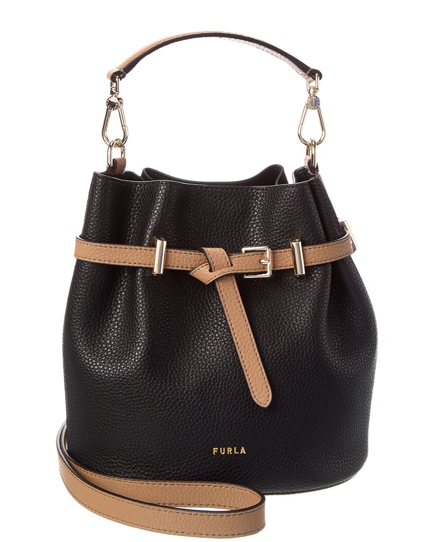Furla Aura Leather Mini Bag In Orange