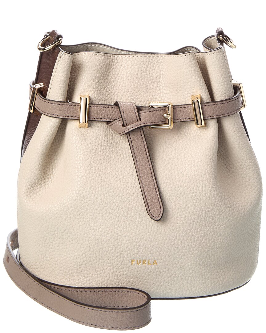 Furla Aura Leather Mini Bag In Orange