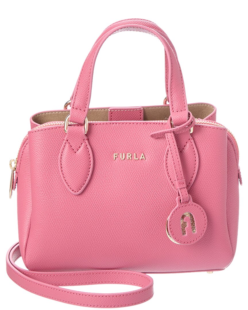Furla Minerva Xl Leather Mini Leather Tote In Pink