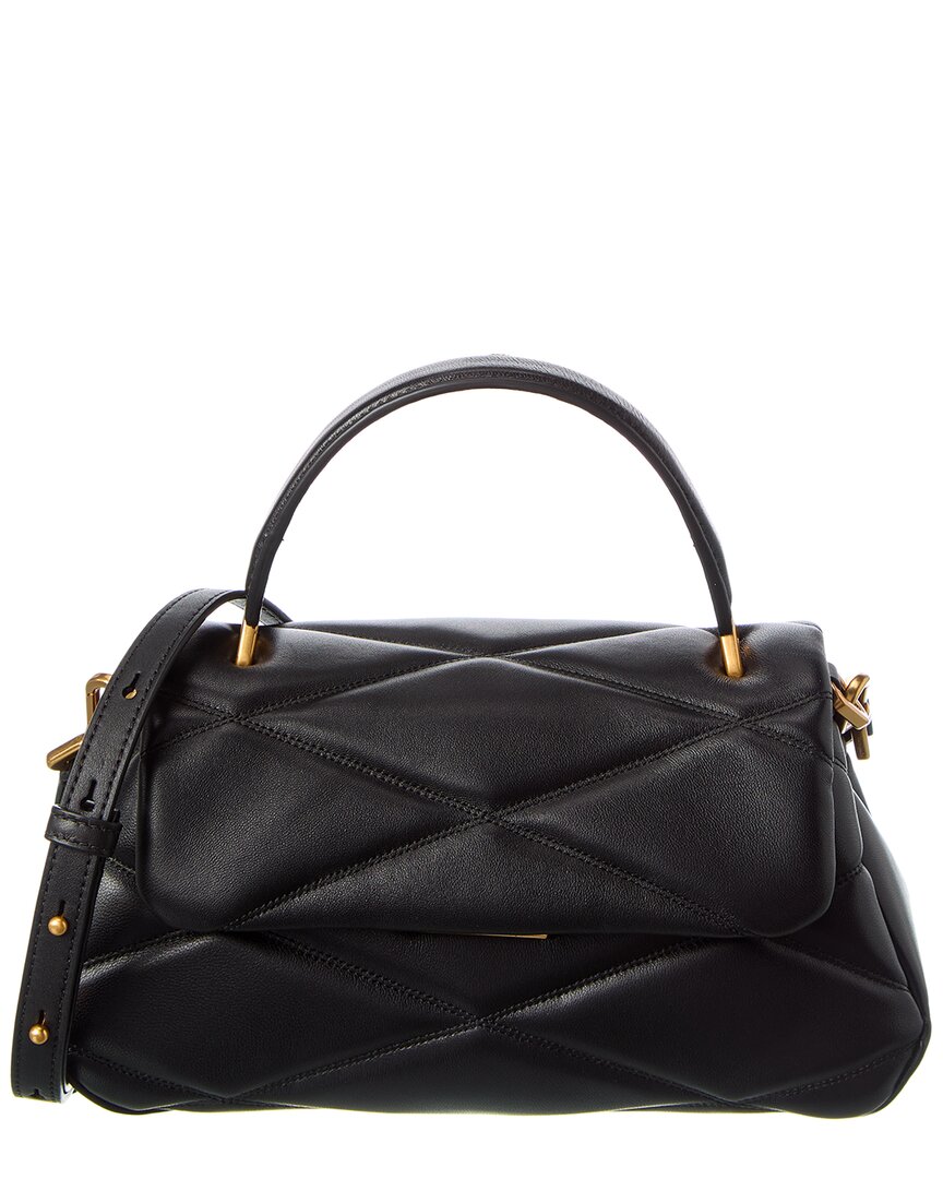 Kate Spade New York Grace Quilted Leather Top Handle Satchel In Black