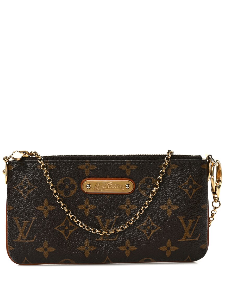 LOUIS VUITTON Pre-owned Brown Monogram Coated Canvas Pochette Milla Pm (authentic Pre- Loved)