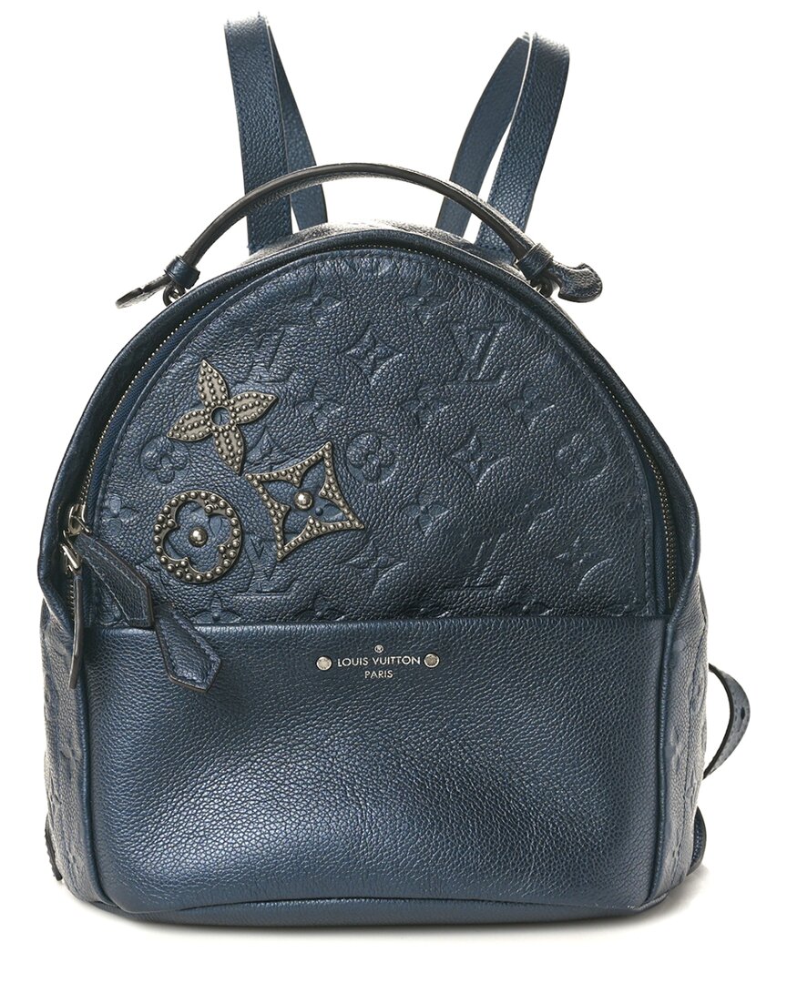 Pre-owned Louis Vuitton Marine Monogram Empreinte Leather Pins Sorbonne Backpack  (authentic Pre-loved)