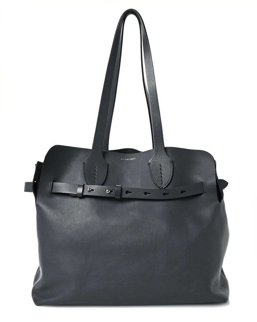 Burberry Grey Calfskin Leather Medium Belt Bag (authentic Pre-loved)