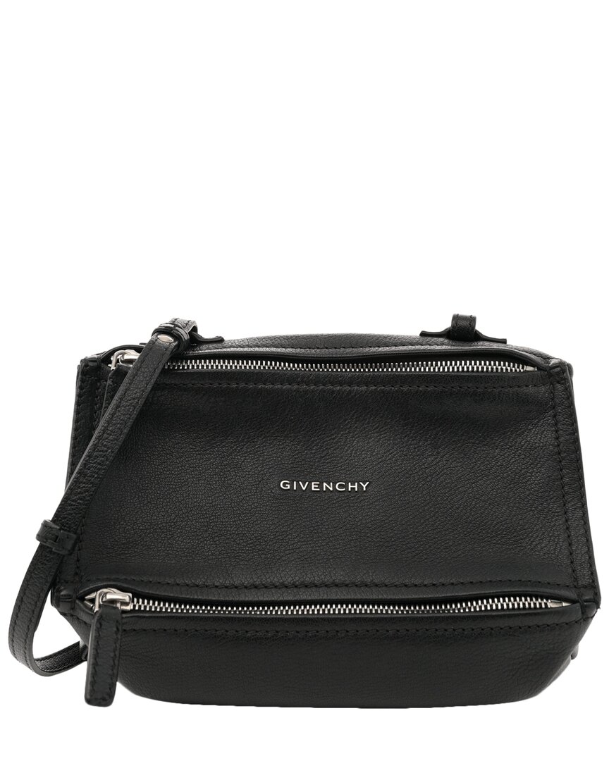 Givenchy Black Goatskin Leather Sugar Medium Pandora (authentic Pre-loved)