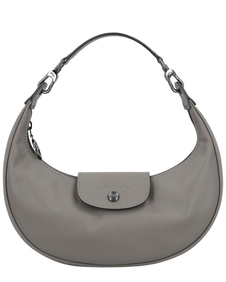 Longchamp Le Pliage Xtra Round Leather Top Handle Bag In Gray