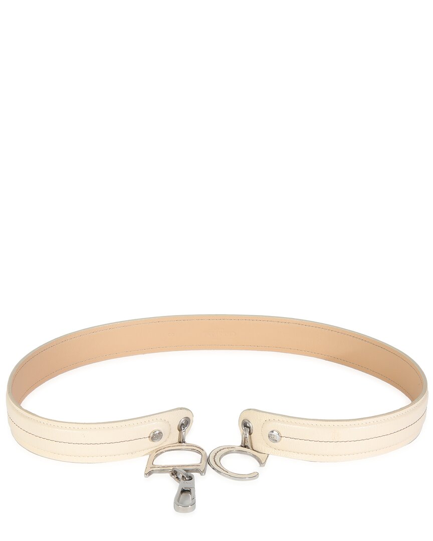 Dior Leather Cd Charm Waist Belt (authentic Pre-loved)