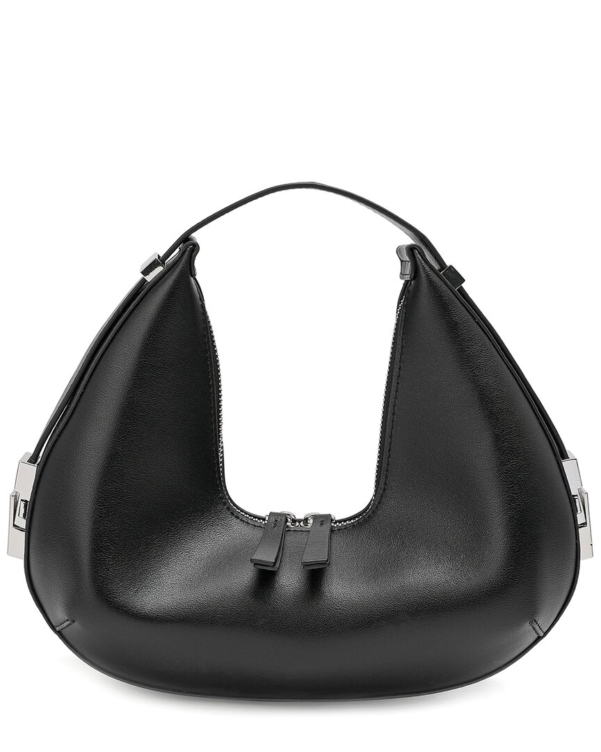Tiffany & Fred Paris Smooth Leather Shoulder Bag In Black