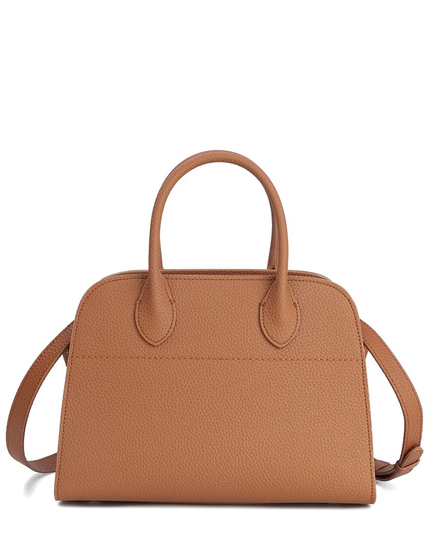 Tiffany & Fred Paris Smooth Leather Satchel In Brown