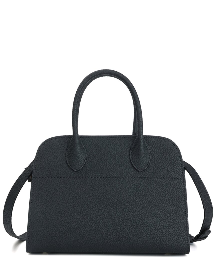 Tiffany & Fred Paris Smooth Leather Satchel In Black
