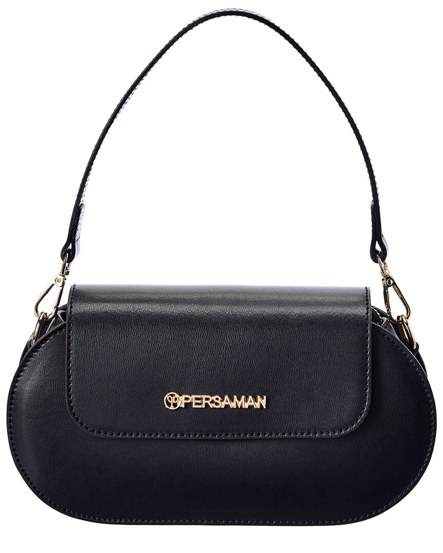 Persaman New York Cecile Leather Crossbody In Black