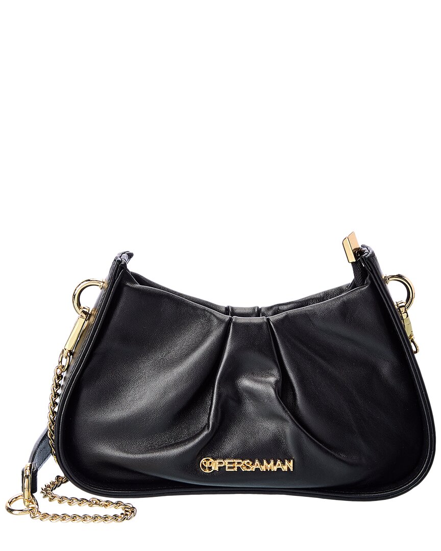 Persaman New York Audree Leather Shoulder Bag In Black