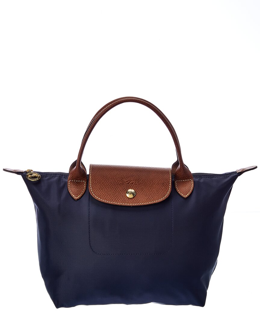 Shop Longchamp Le Pliage Small Nylon Bag In Blue
