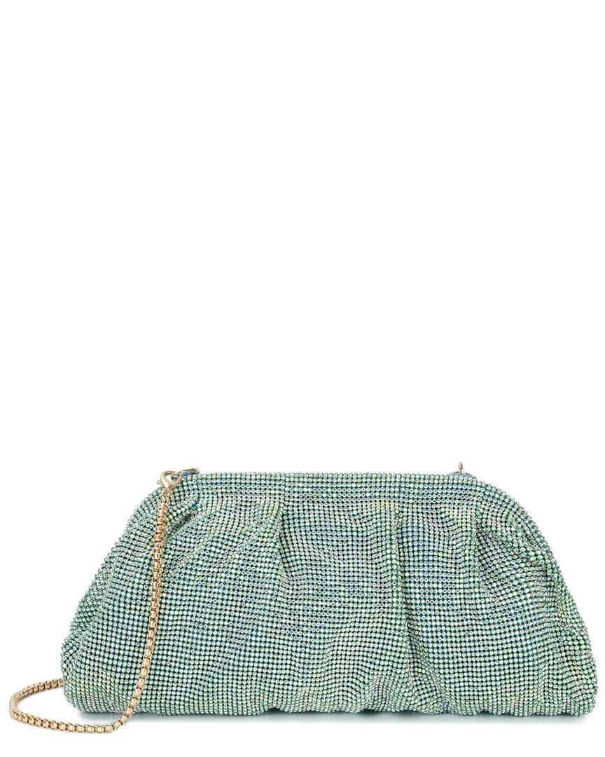 Tiffany & Fred Paris Crystal-embellished Evening Crossbody In Green