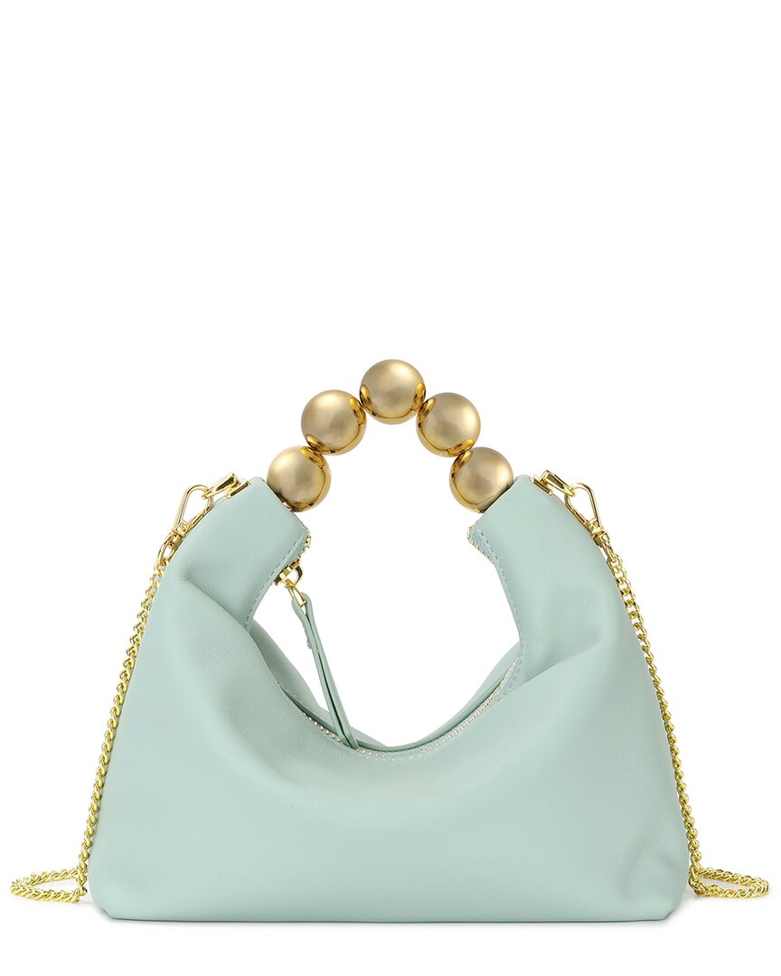 Tiffany & Fred Paris Mini Leather Shoulder Bag In Gray