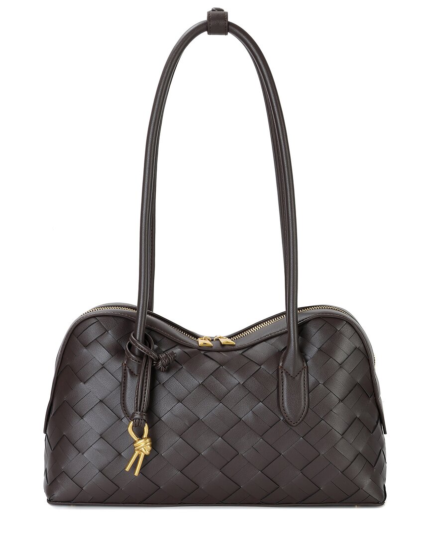 Tiffany & Fred Paris Tiffany & Fred Woven Leather Shoulder Bag In Brown