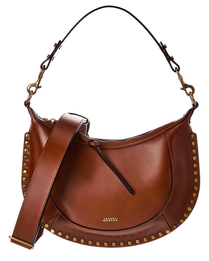Isabel Marant Women Naoko Leather Crossbody Bag In Brown