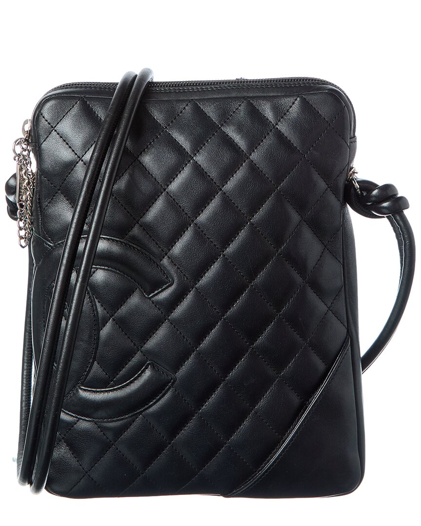 Pre-owned Chanel Black Leather Cambon Messenger Crossbody (authentic Pre-loved)
