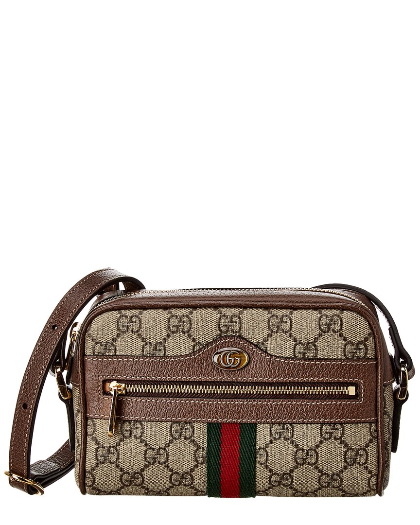Shop Gucci Ophidia Mini Gg Supreme Canvas Shoulder Bag